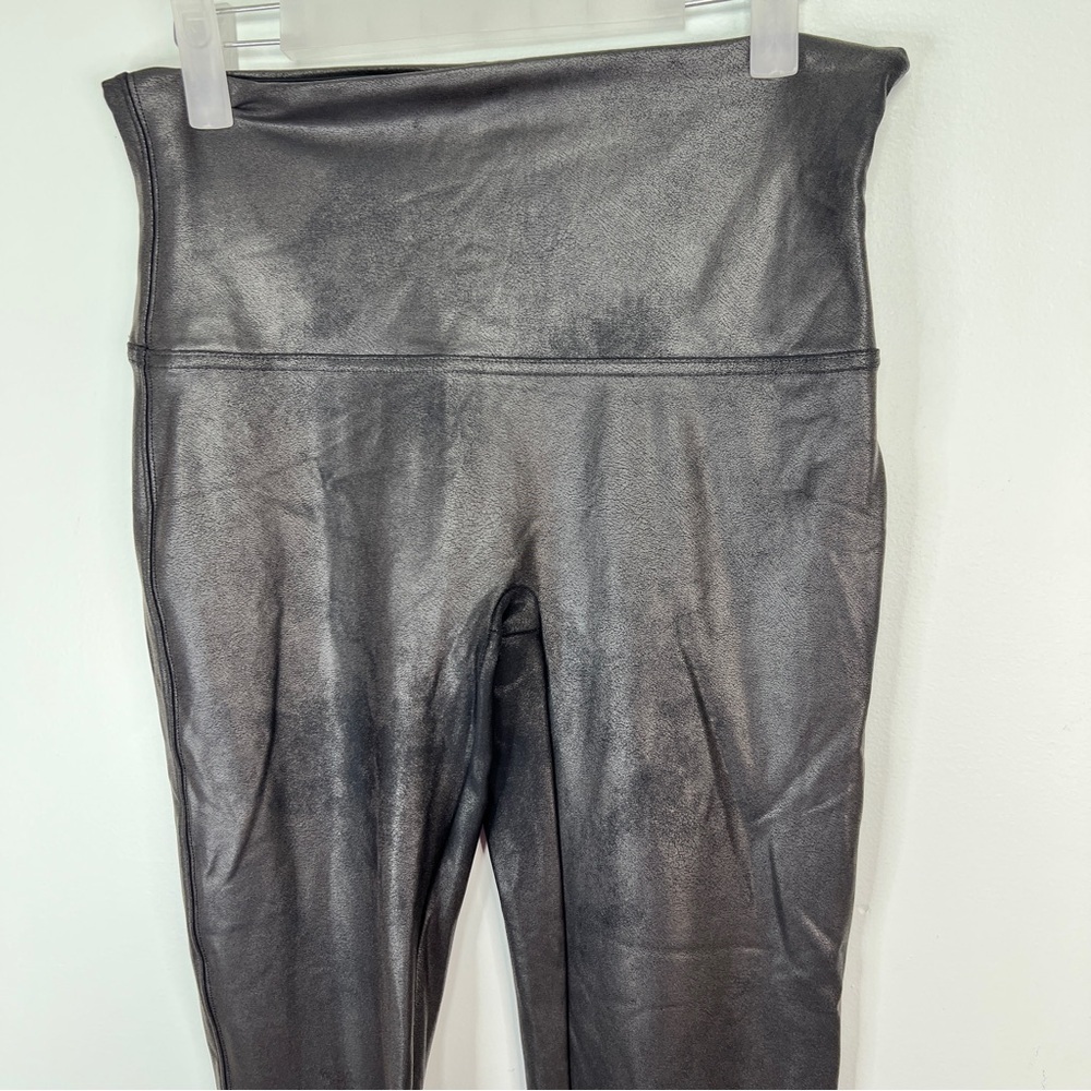 SPANX Faux Leather Leggings Black High-Rise XL - Picture 4 of 9